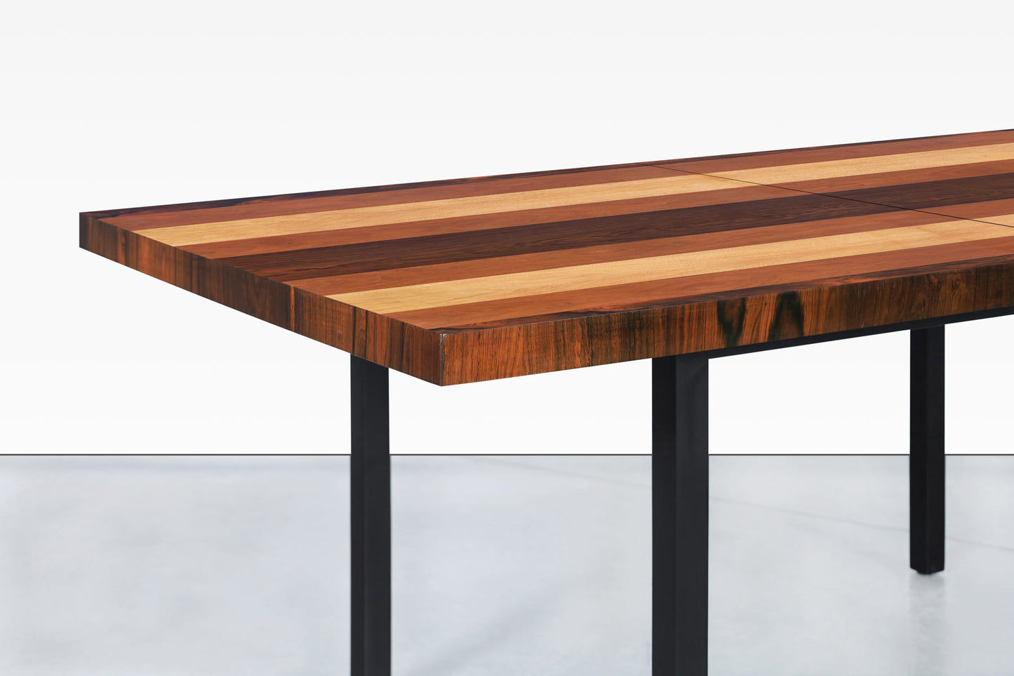 Vintage Multi-Wood Expanding Dining Table by Milo Baughman for Directional