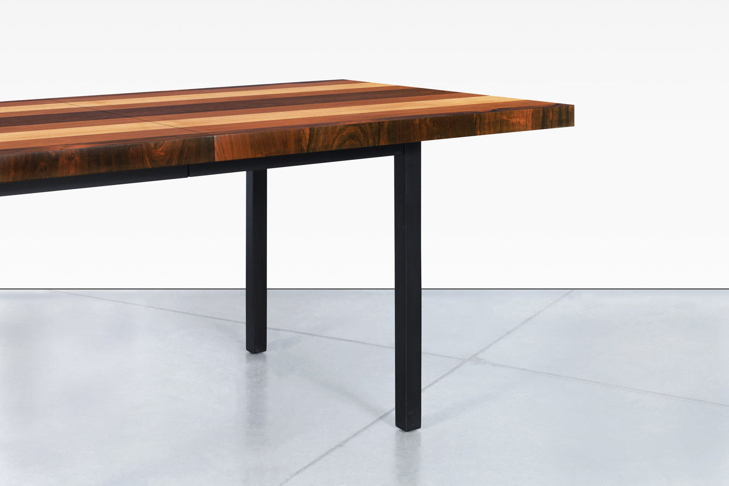 Vintage Multi-Wood Expanding Dining Table by Milo Baughman for Directional