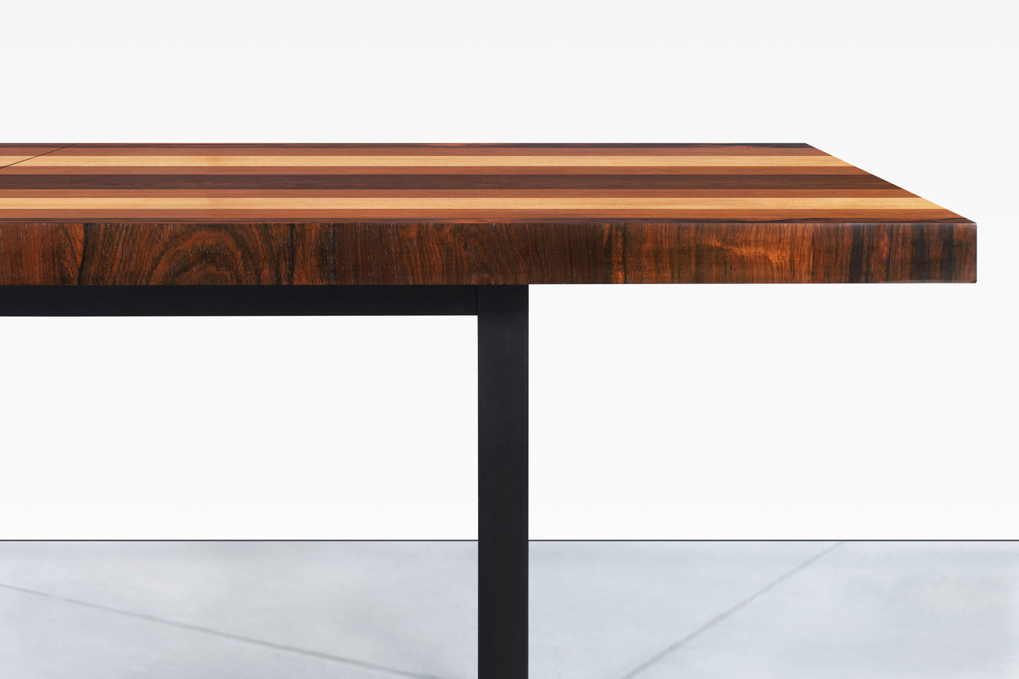 Vintage Multi-Wood Expanding Dining Table by Milo Baughman for Directional