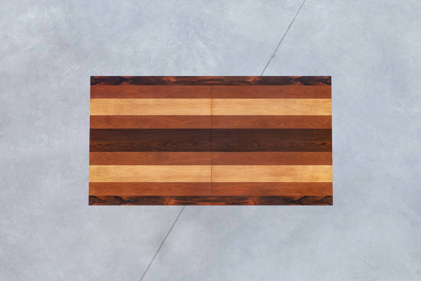 Vintage Multi-Wood Expanding Dining Table by Milo Baughman for Directional