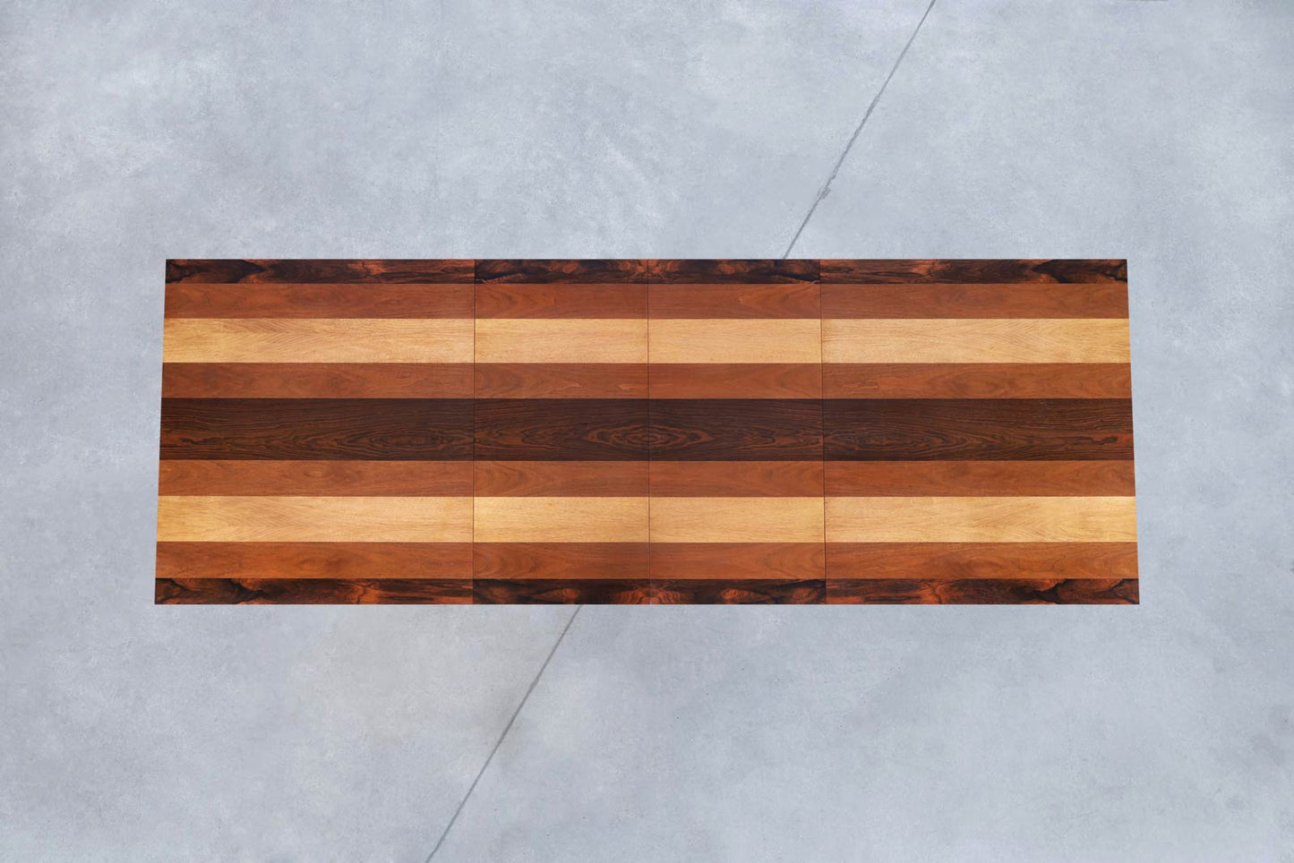 Vintage Multi-Wood Expanding Dining Table by Milo Baughman for Directional