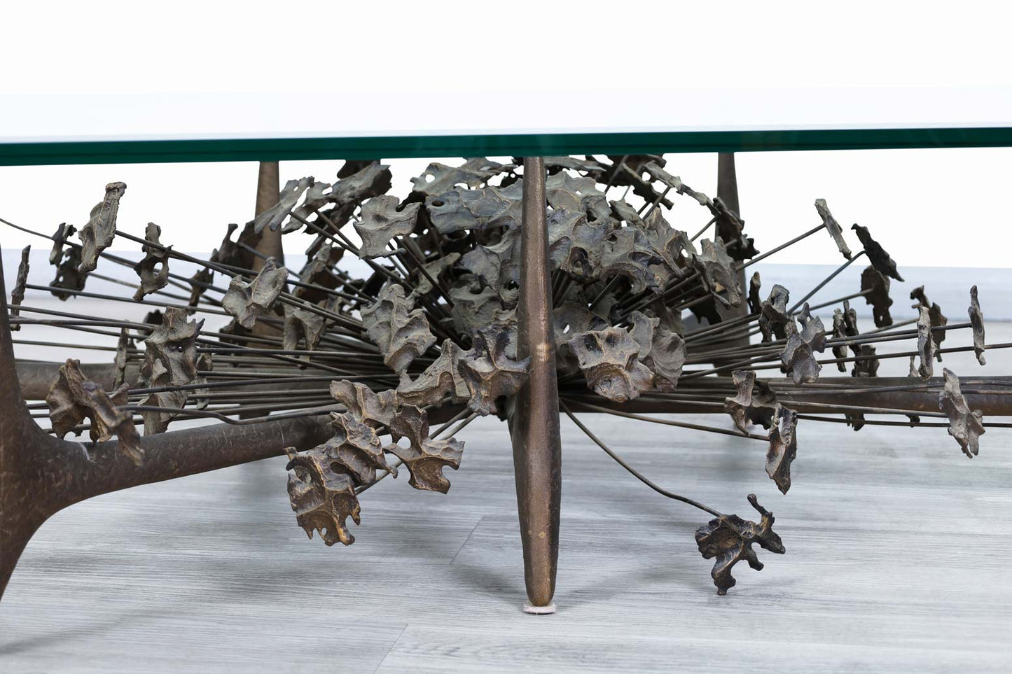 Vintage Sculptural "Starburst" Bronze Coffee Table by Daniel Gluck