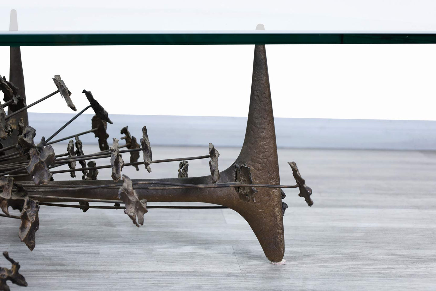 Vintage Sculptural "Starburst" Bronze Coffee Table by Daniel Gluck