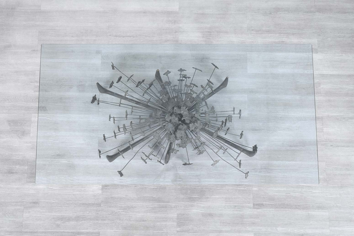 Vintage Sculptural "Starburst" Bronze Coffee Table by Daniel Gluck