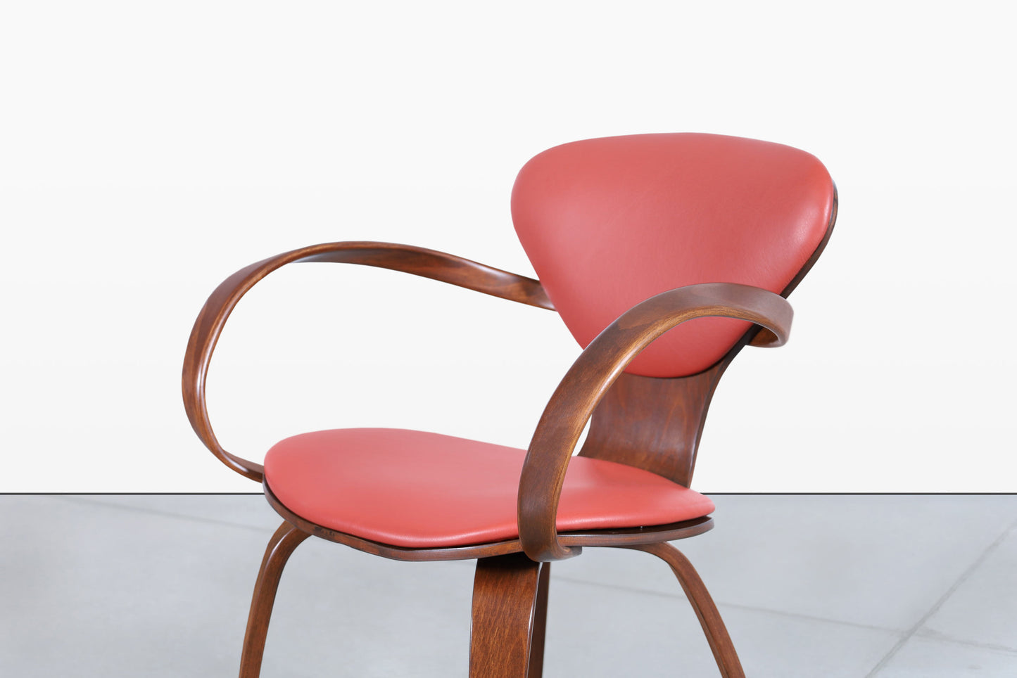 Vintage Sculptural Walnut “Pretzel” Armchairs by Plycraft