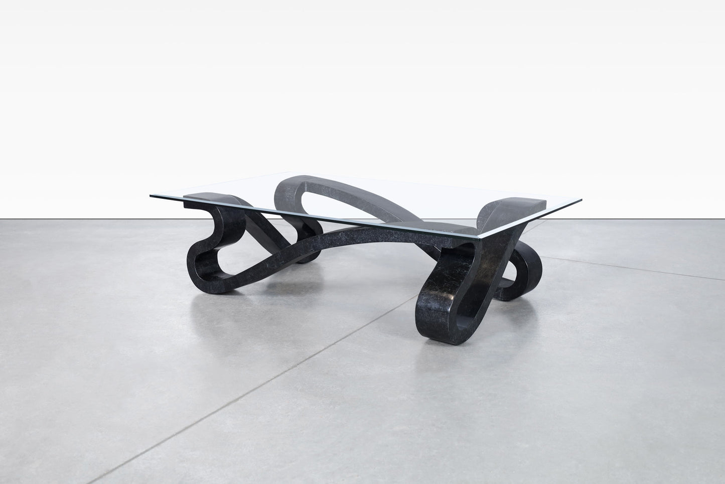 Vintage Sculptural Tessellated Stone Coffee Table by Maitland Smith