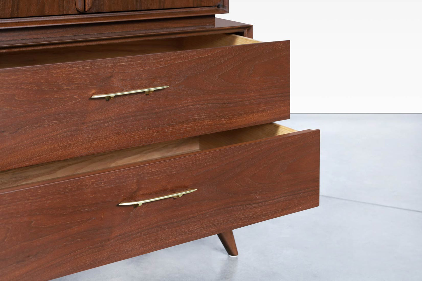 Vintage Sculptural Walnut High-Boy