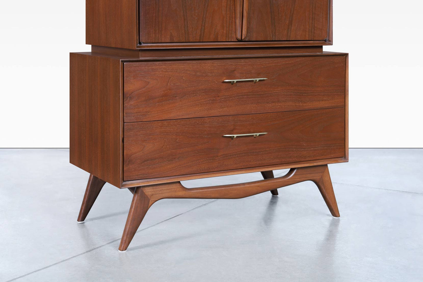 Vintage Sculptural Walnut High-Boy