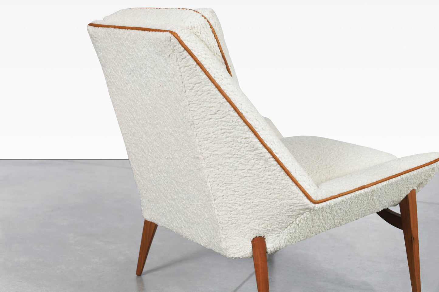 Vintage Sculptural Walnut Lounge Chairs