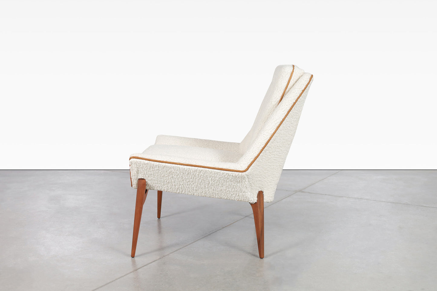 Vintage Sculptural Walnut Lounge Chairs