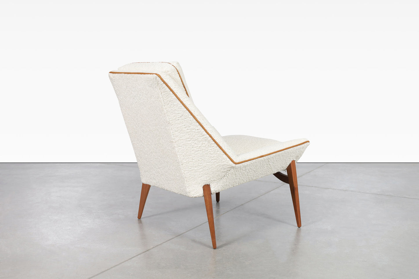 Vintage Sculptural Walnut Lounge Chairs
