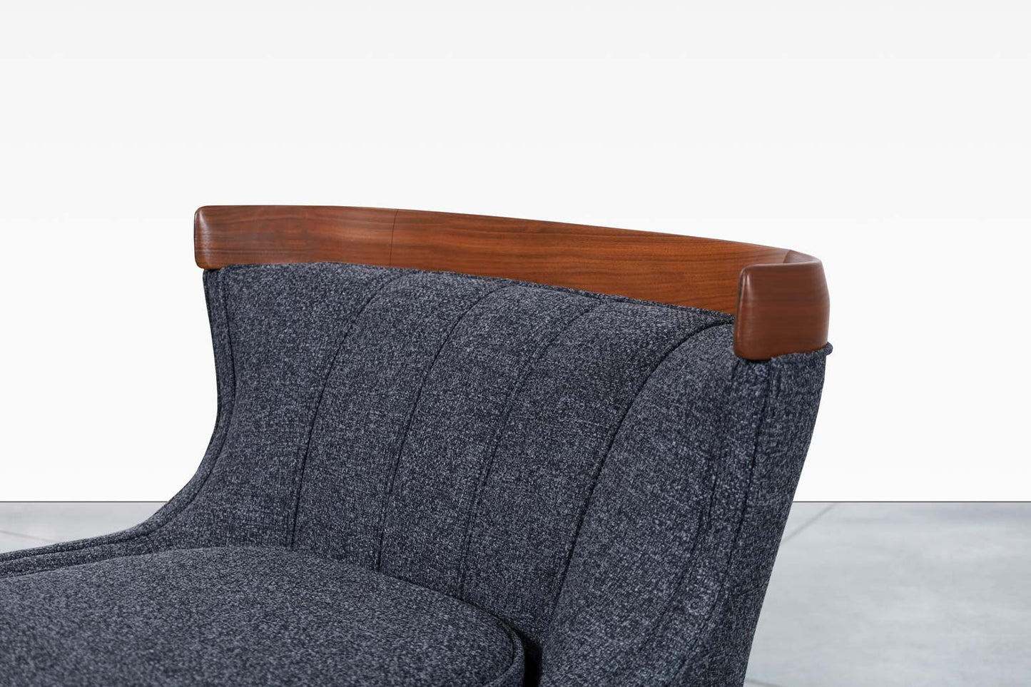 Vintage Sculptural Walnut Lounge Chairs by Erwin Lambeth for Tomlinson