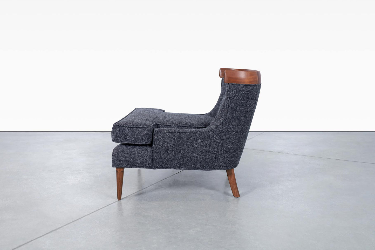 Vintage Sculptural Walnut Lounge Chairs by Erwin Lambeth for Tomlinson