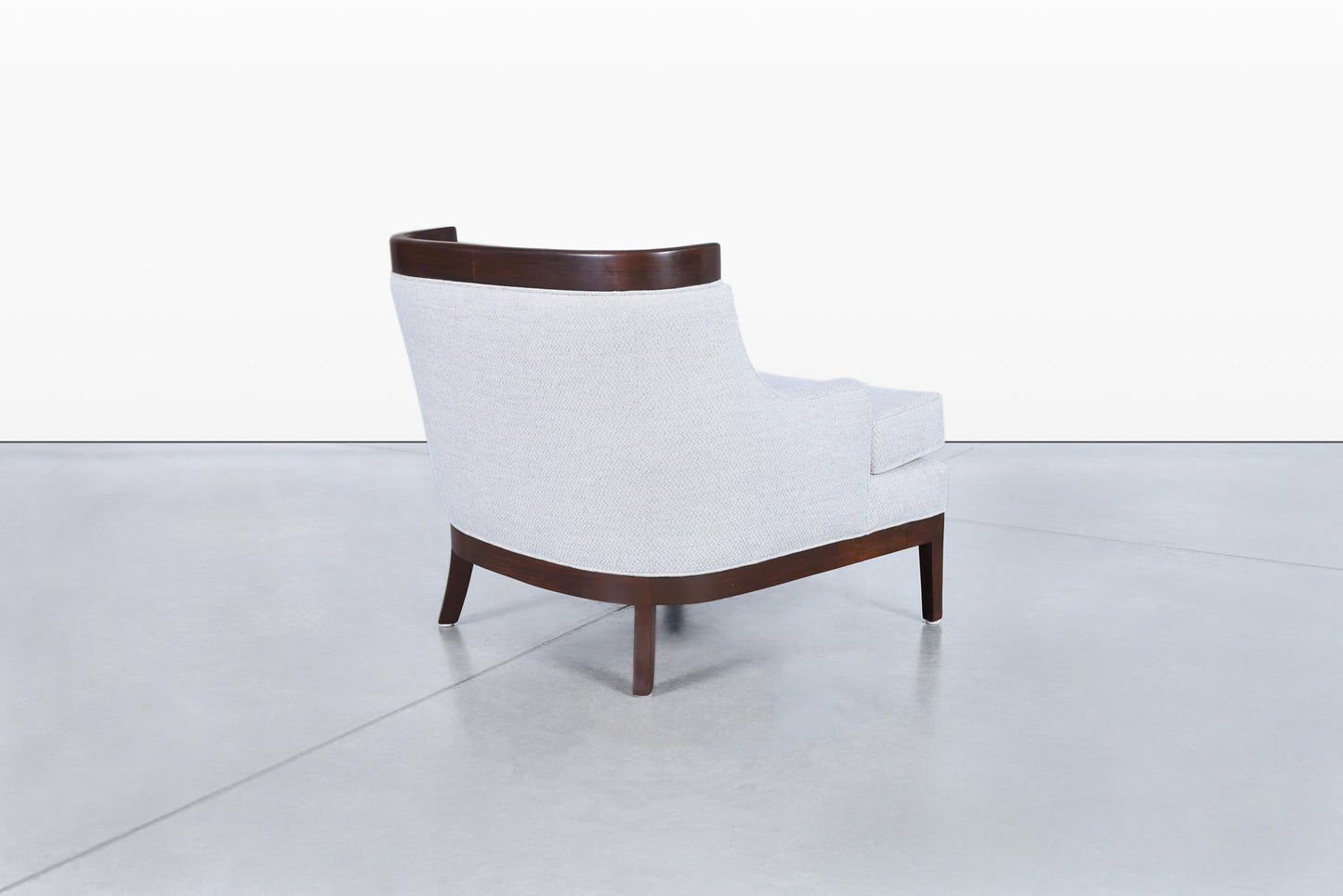 Vintage Sculptural Walnut Lounge Chairs in the Manner of Erwin Lambeth