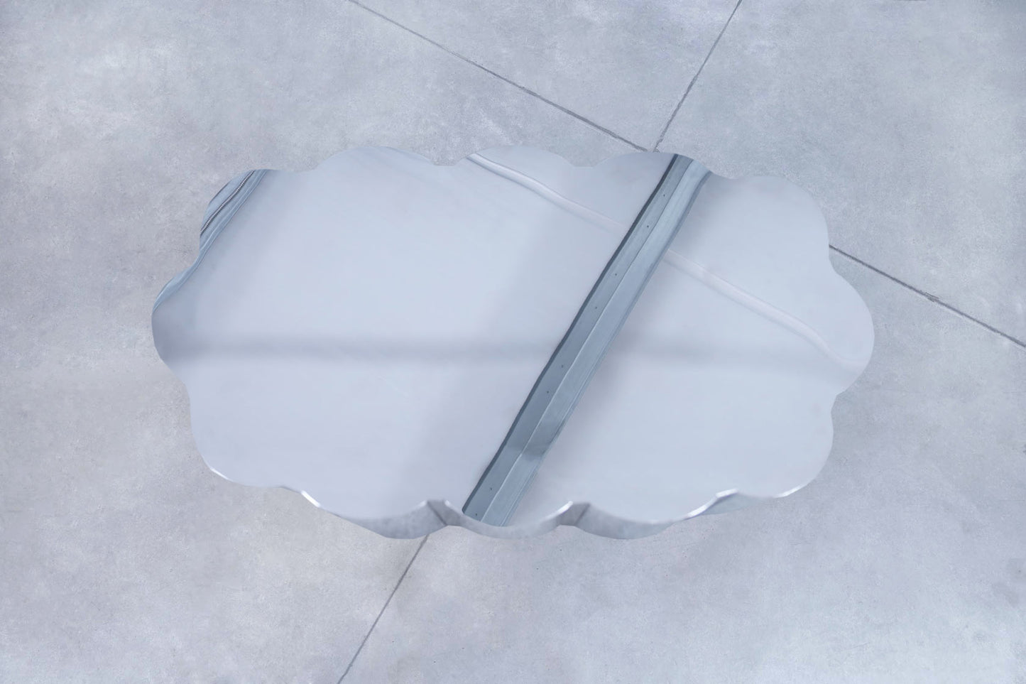 Vintage Stainless Steel Pedestal Dining Table