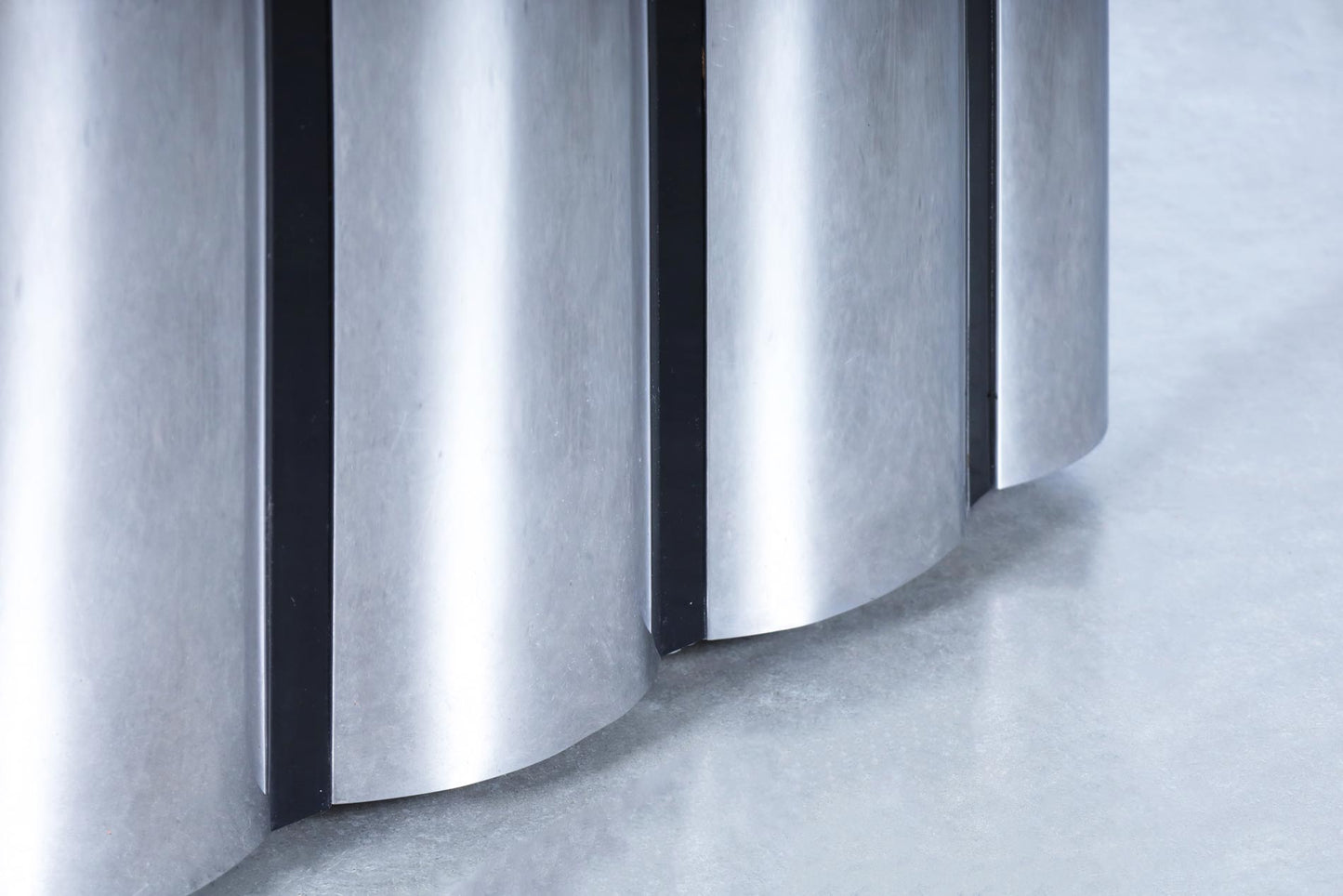 Vintage Stainless Steel Pedestal Dining Table