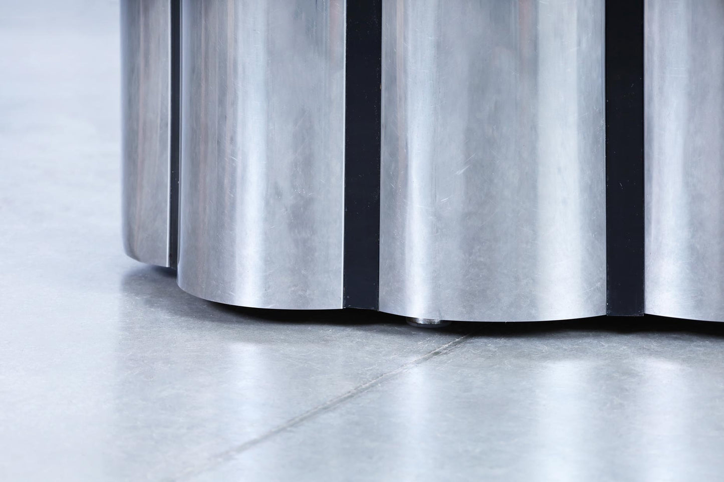 Vintage Stainless Steel Pedestal Dining Table