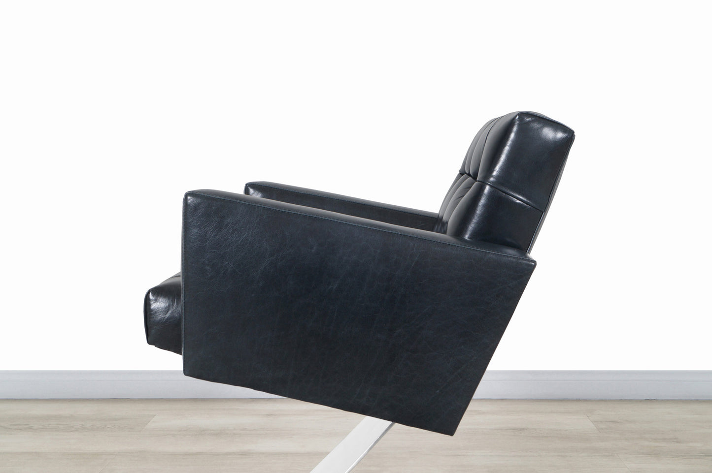 Vintage Stainless Steel "Z" Lounge Chairs by Milo Baughman for Thayer Coggin
