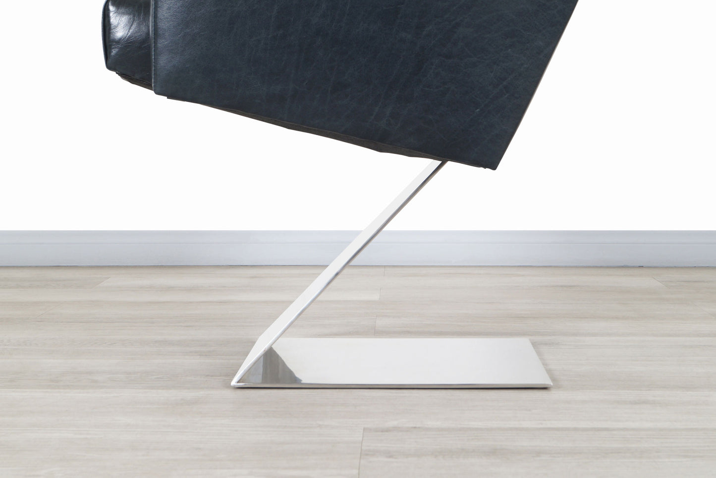 Vintage Stainless Steel "Z" Lounge Chairs by Milo Baughman
