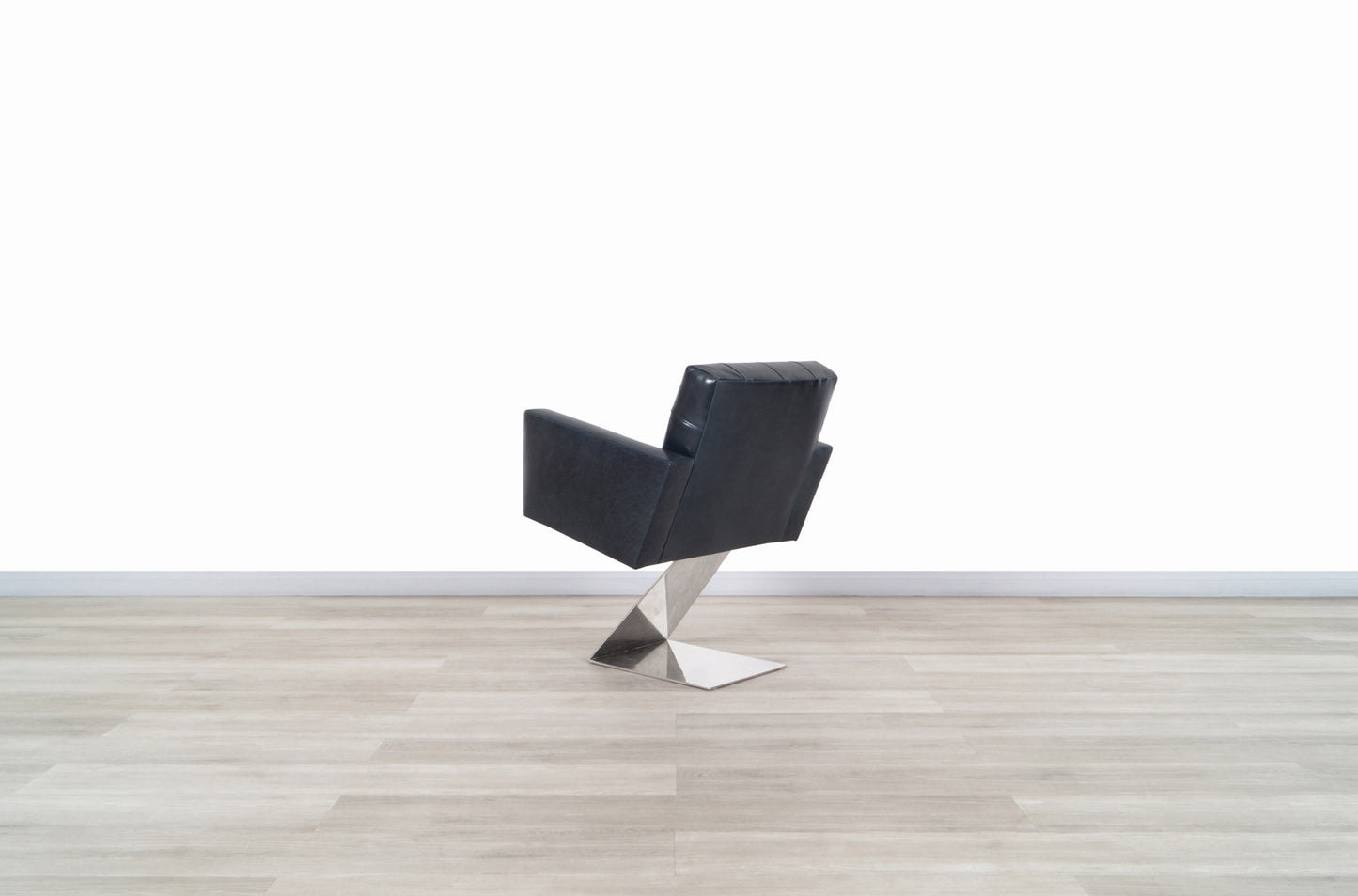 Vintage Stainless Steel "Z" Lounge Chairs by Milo Baughman for Thayer Coggin
