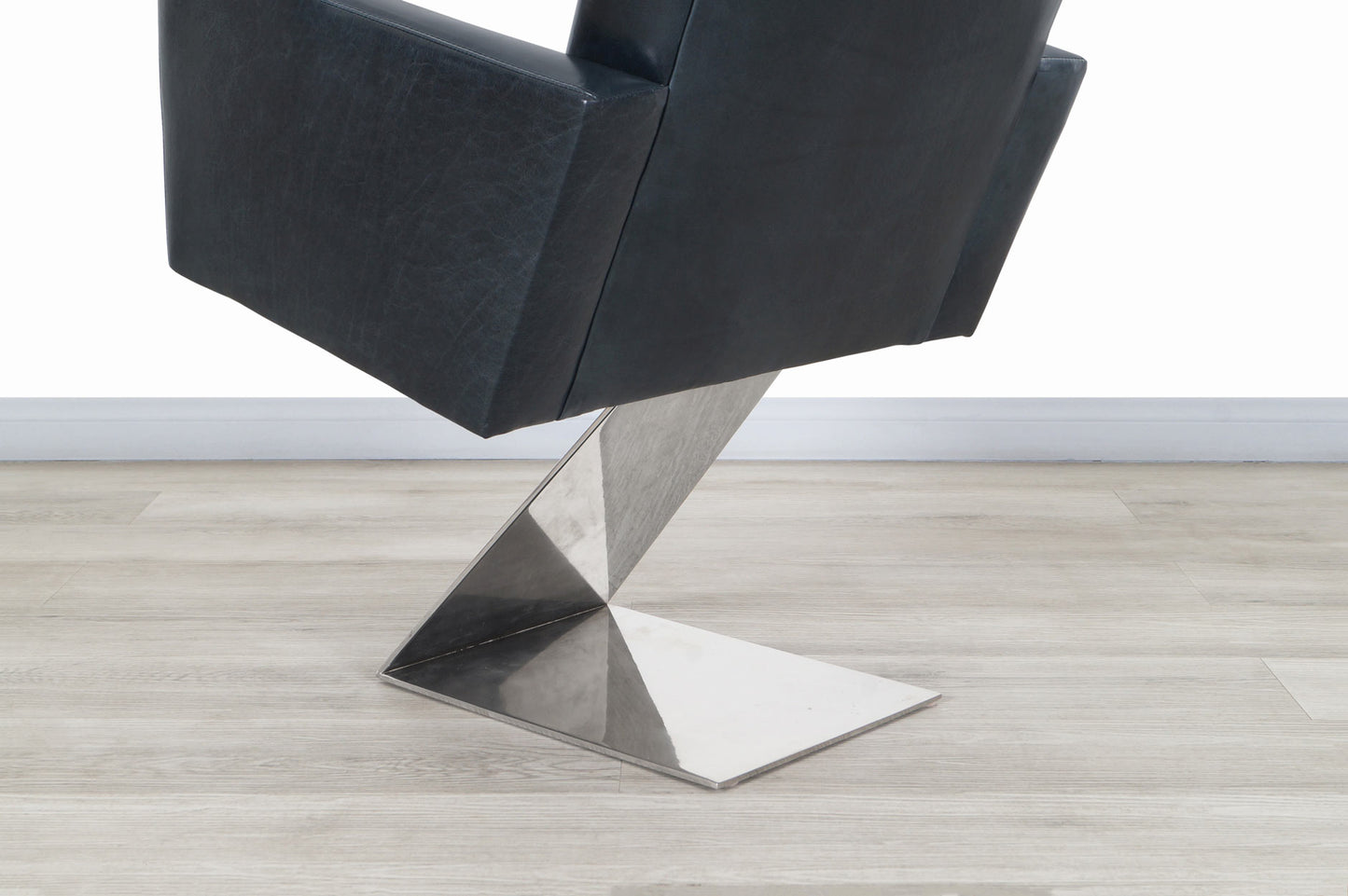 Vintage Stainless Steel "Z" Lounge Chairs by Milo Baughman for Thayer Coggin