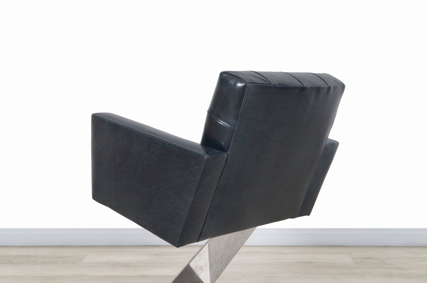 Vintage Stainless Steel "Z" Lounge Chairs by Milo Baughman