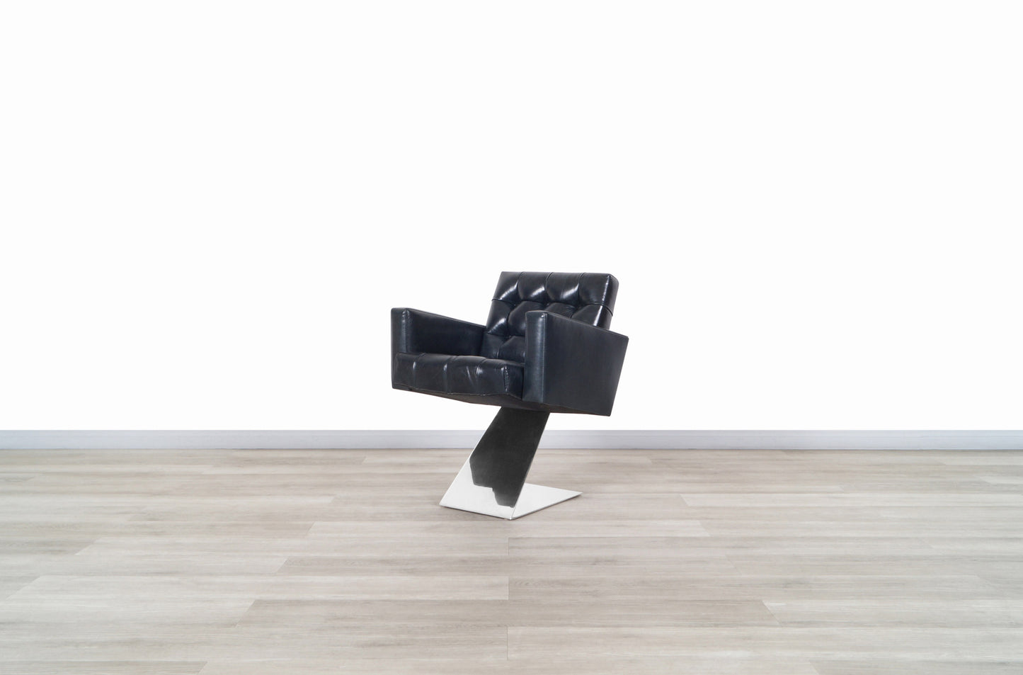 Vintage Stainless Steel "Z" Lounge Chairs by Milo Baughman