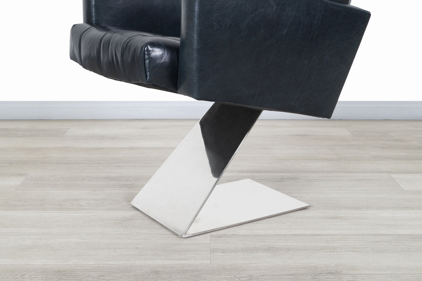 Vintage Stainless Steel "Z" Lounge Chairs by Milo Baughman for Thayer Coggin
