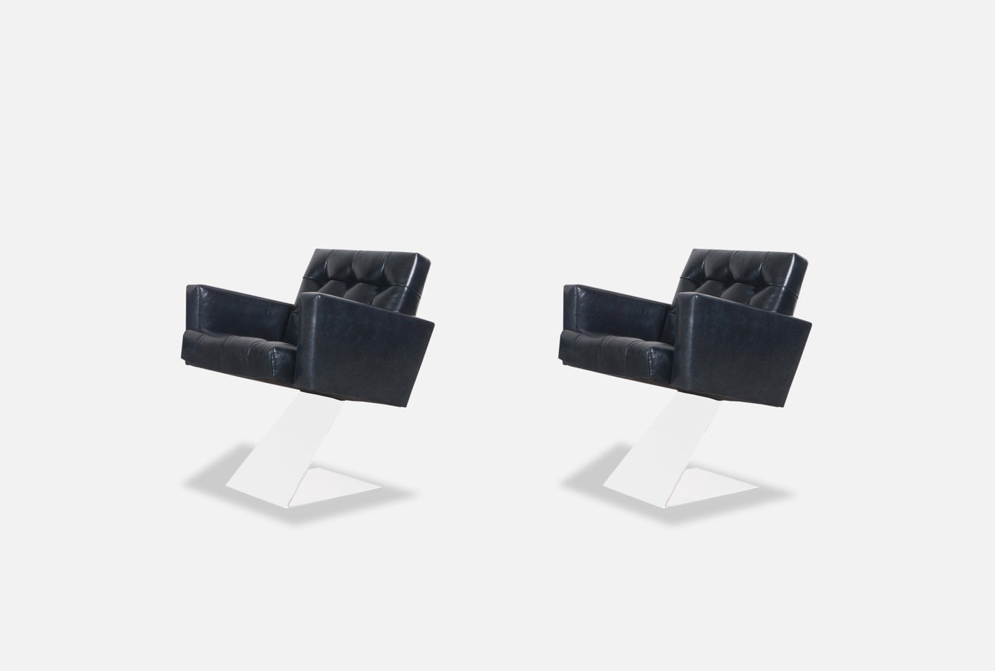 Vintage Stainless Steel "Z" Lounge Chairs by Milo Baughman