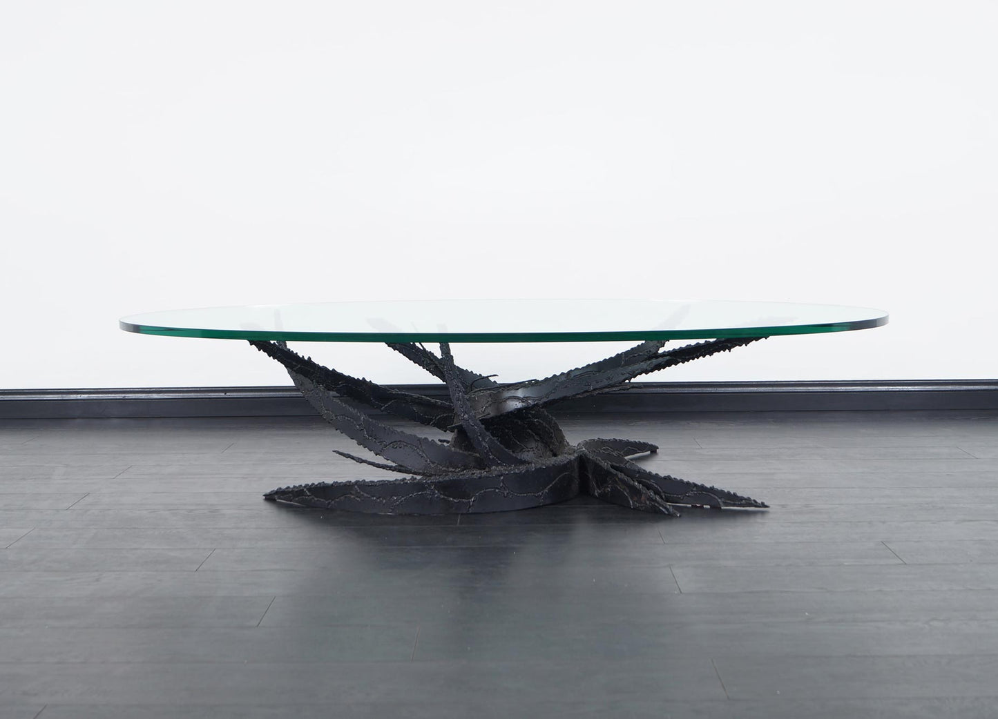 Mid-Century Modern "Swirl" Glass Coffee Table by Daniel Gluck