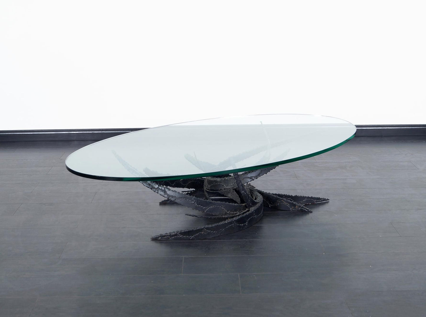 Vintage "Swirl" Glass Coffee Table by Daniel Gluck