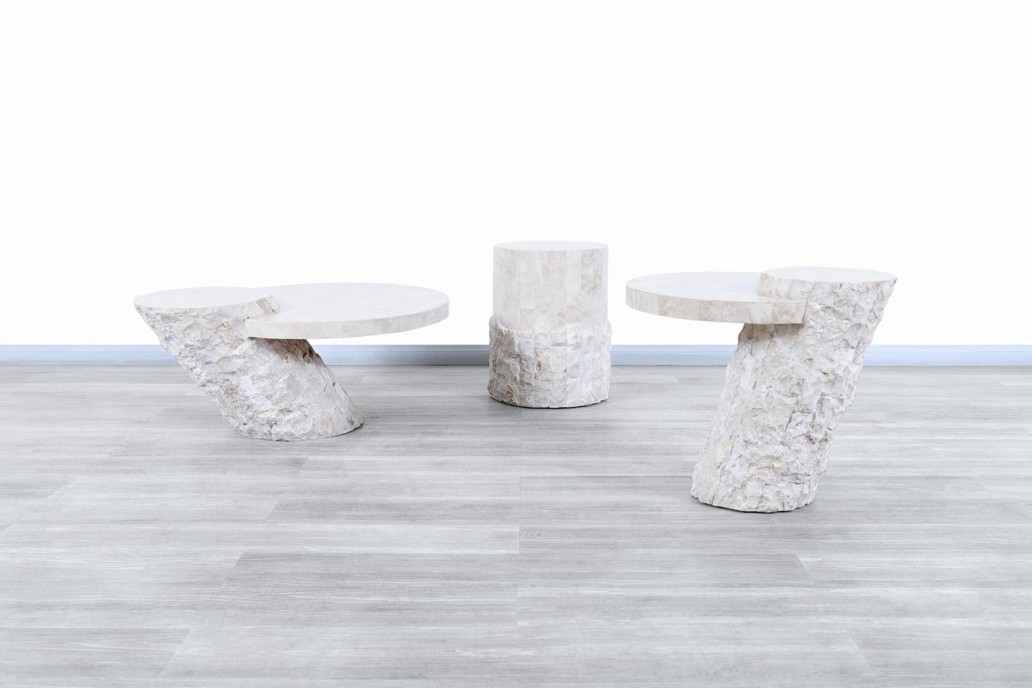 Vintage Tessellated Stone Coffee Table and Side Tables