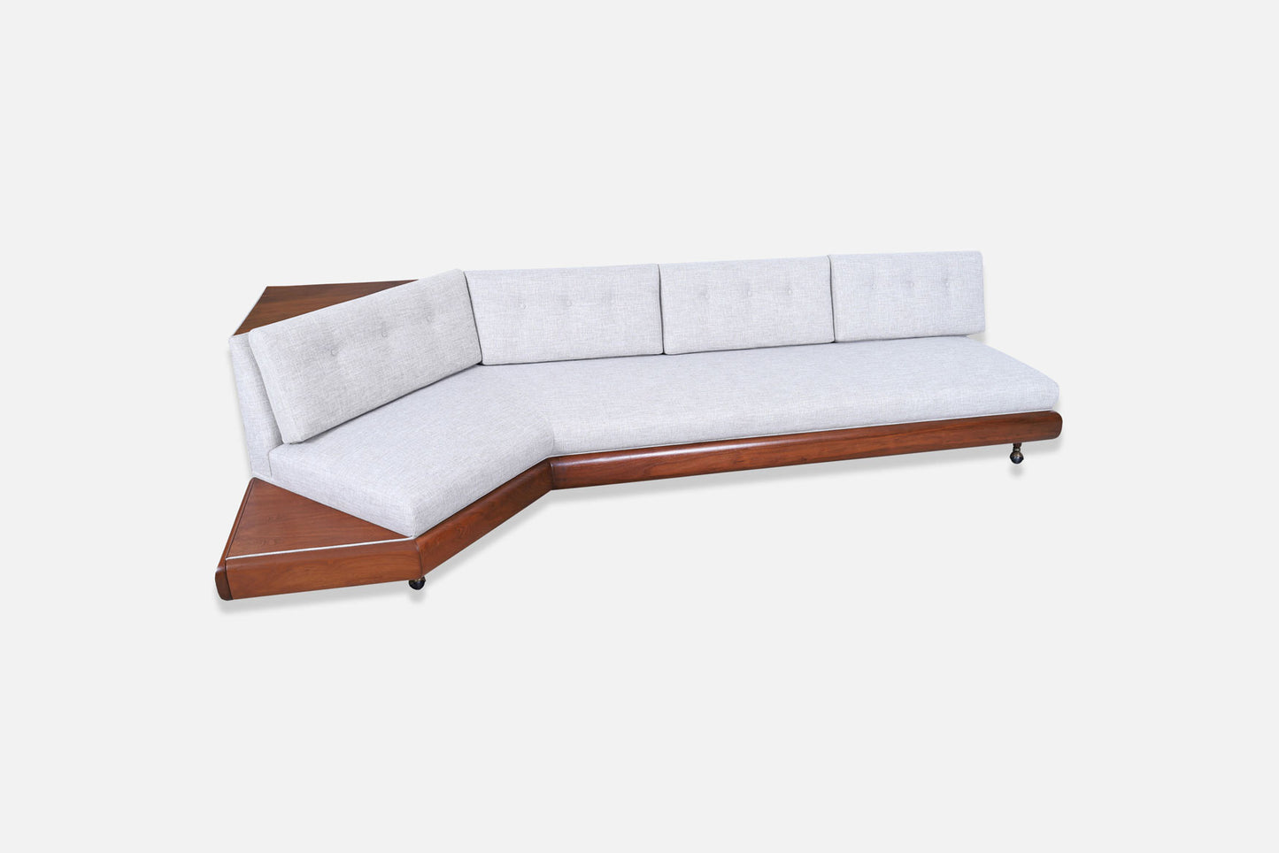 Vintage Walnut "Boomerang" Sofa by Adrian Pearsall for Craft Associates