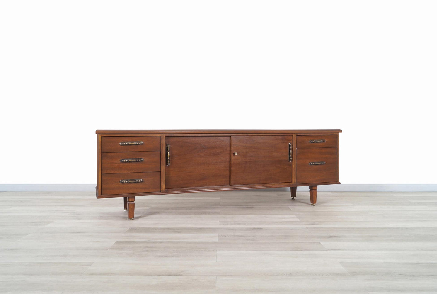 Vintage Walnut Credenza by Maurice Bailey for Monteverdi Young