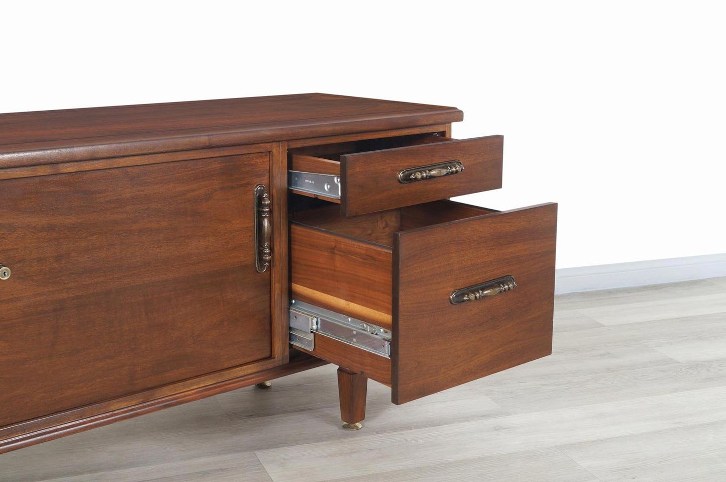 Vintage Walnut Credenza by Maurice Bailey for Monteverdi Young
