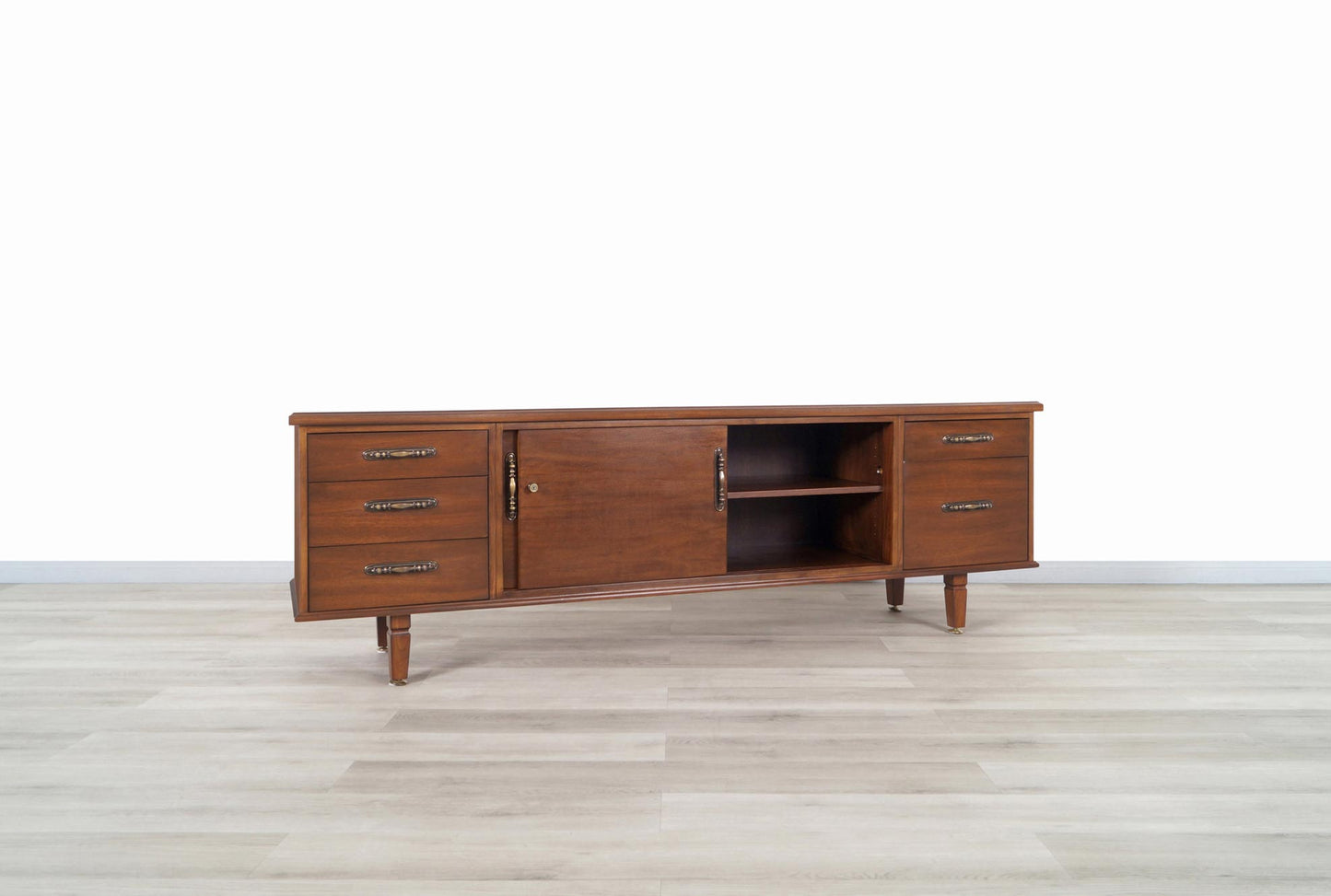 Vintage Walnut Credenza by Maurice Bailey for Monteverdi Young