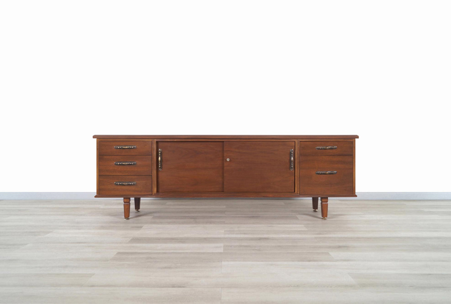 Vintage Walnut Credenza by Maurice Bailey for Monteverdi Young