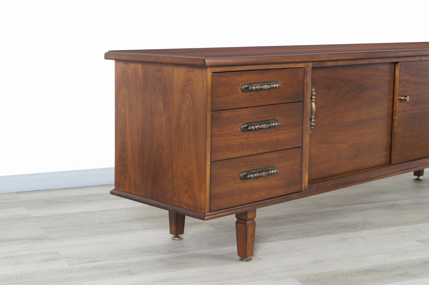 Vintage Walnut Credenza by Maurice Bailey for Monteverdi Young