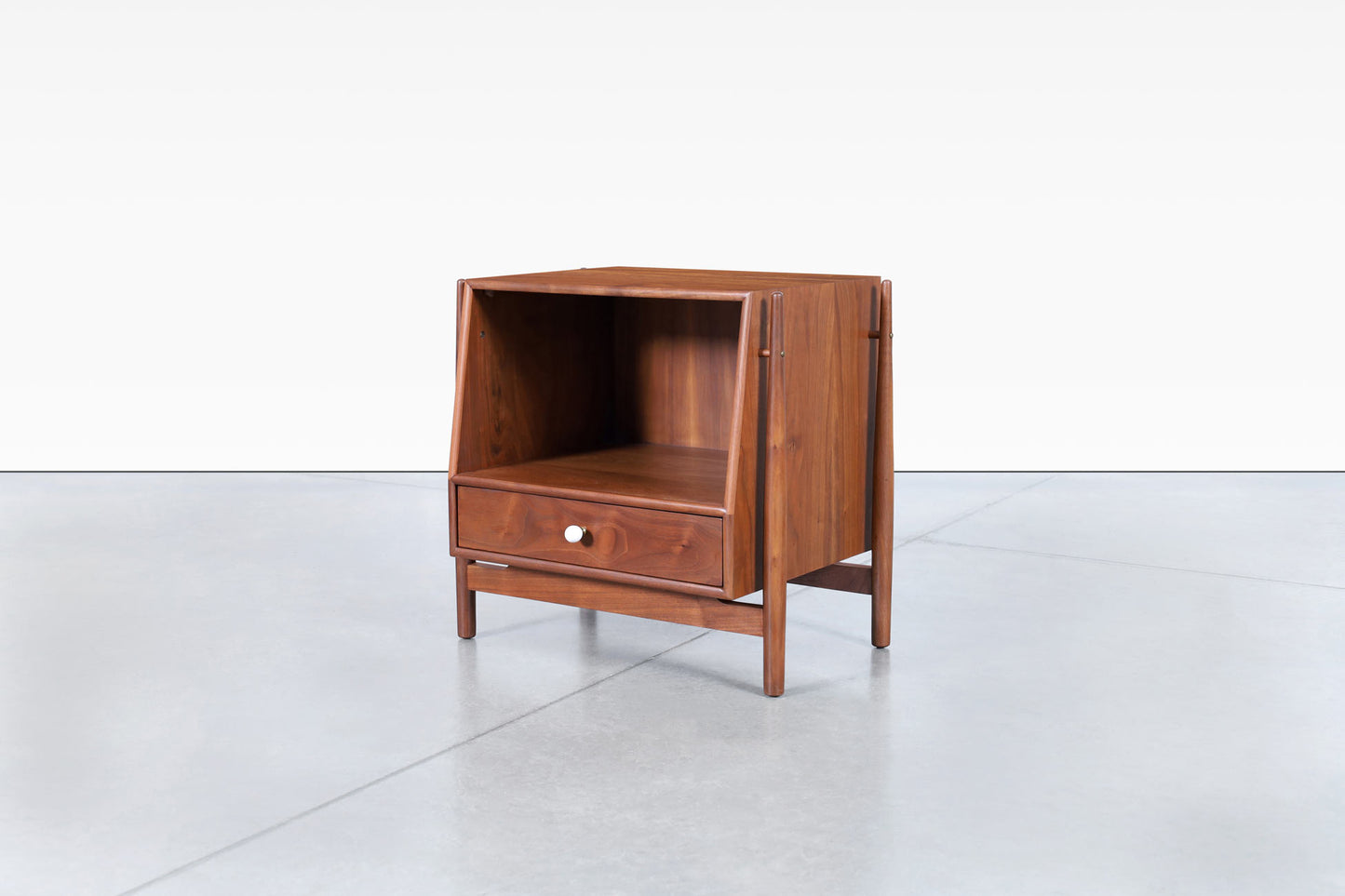 Vintage Walnut Floating Nightstands by Kipp Stewart for Drexel