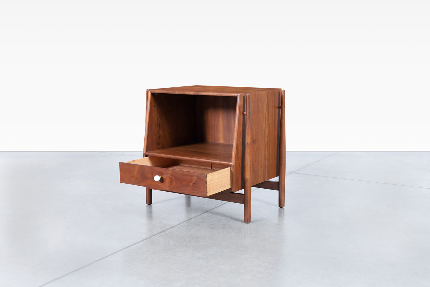 Vintage Walnut Floating Nightstands by Kipp Stewart for Drexel