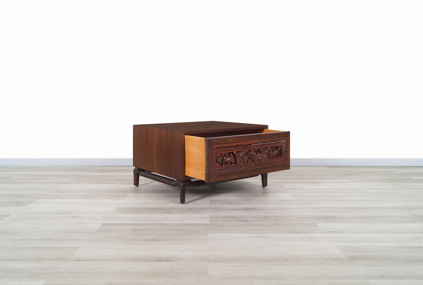 Vintage Walnut Nightstands by Maurice Bailey for Monteverdi Young