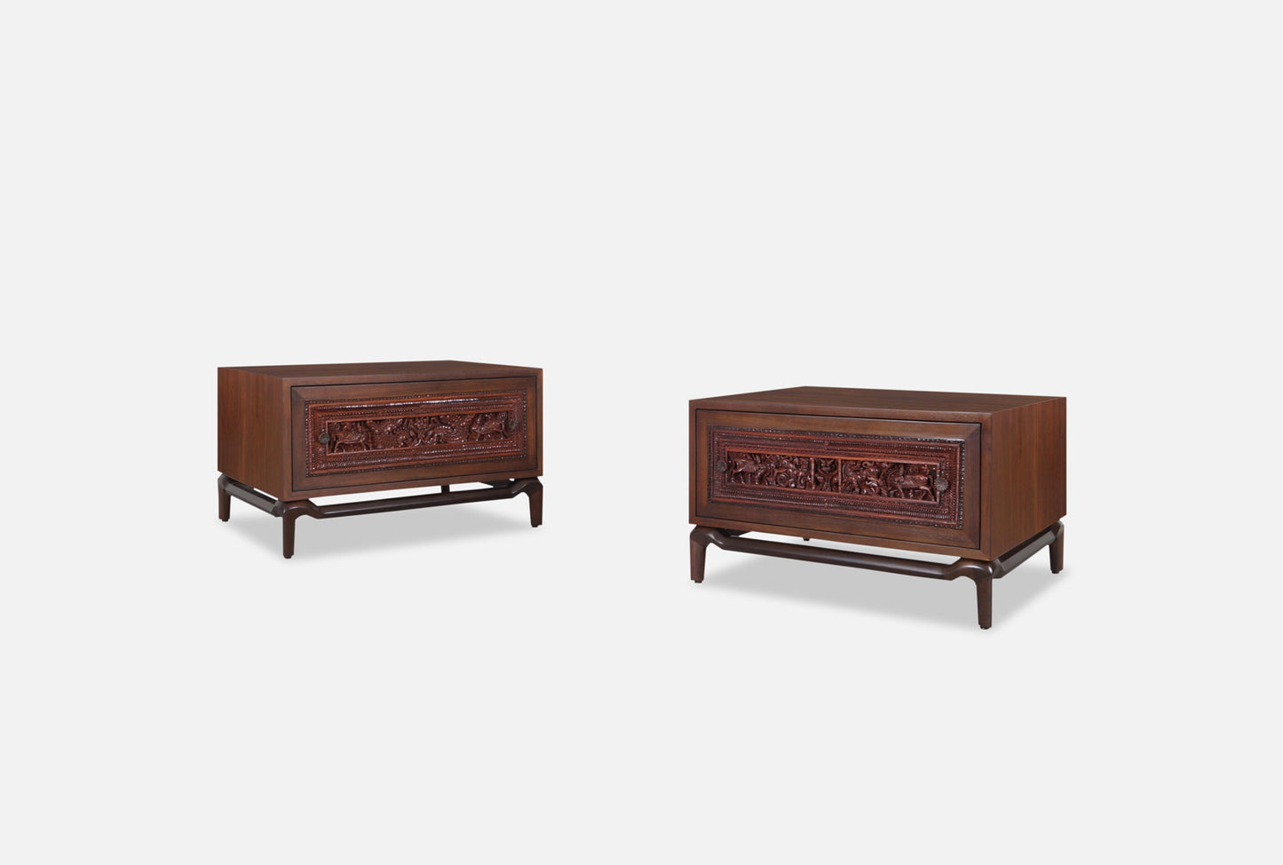 Vintage Walnut Nightstands by Maurice Bailey for Monteverdi Young