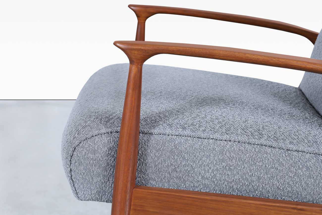 Vintage Walnut Reclining Lounge Chair by Milo Baughman for Thayer Coggin
