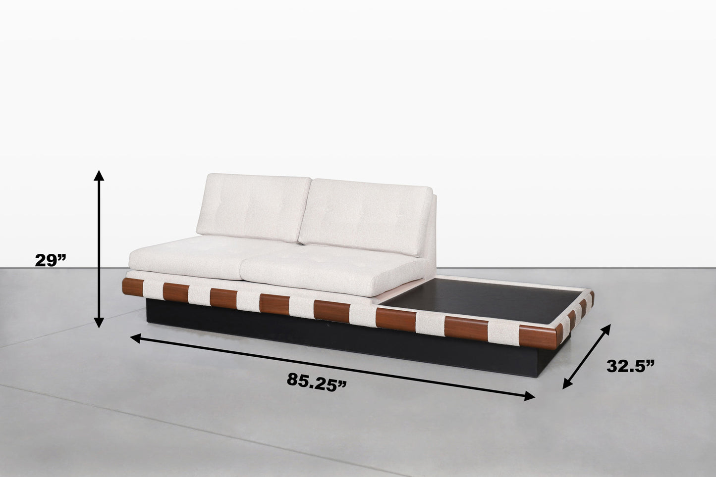 Vintage Walnut Sectional Sofa by Adrian Pearsall for Craft Associates