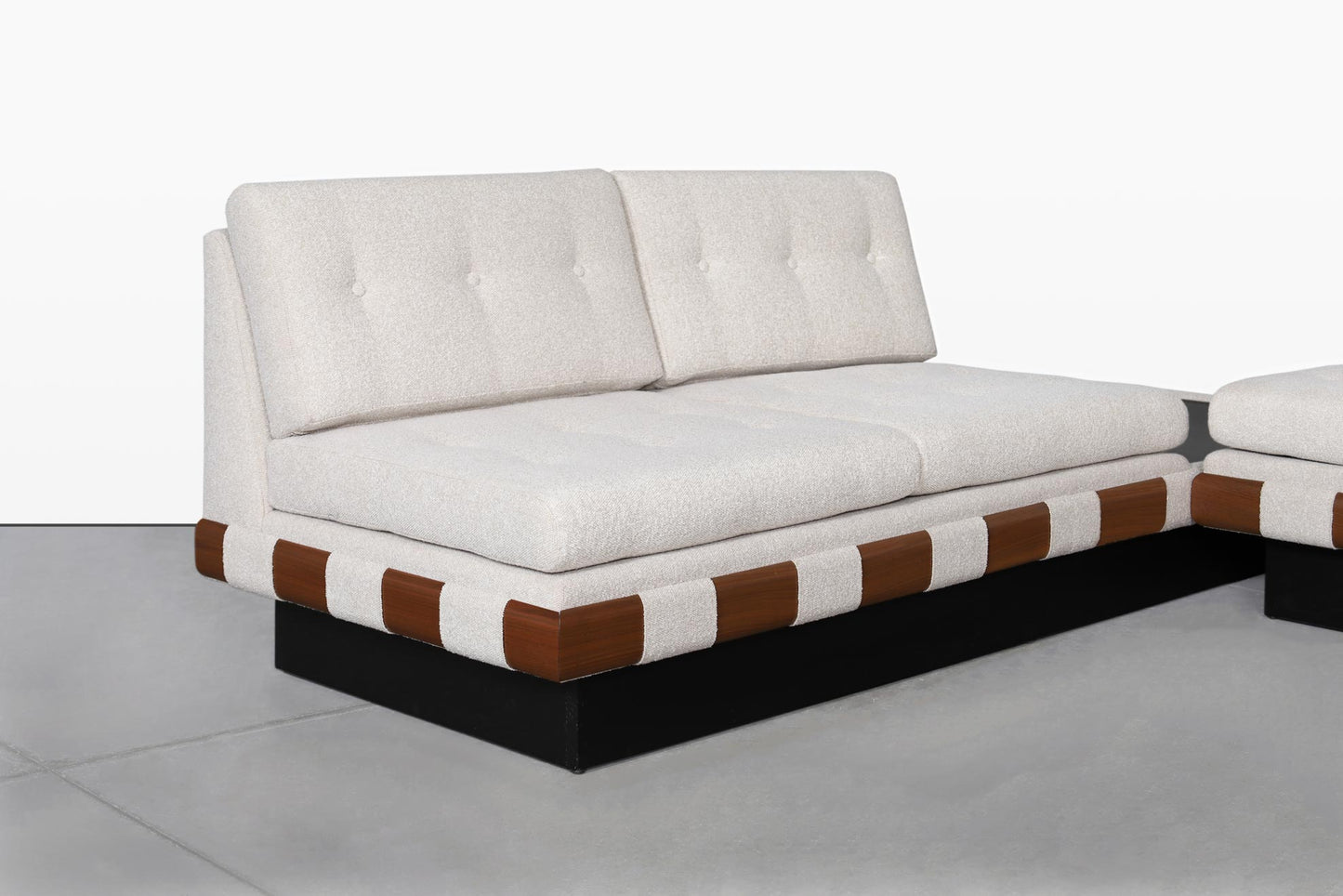 Vintage Walnut Sectional Sofa by Adrian Pearsall for Craft Associates