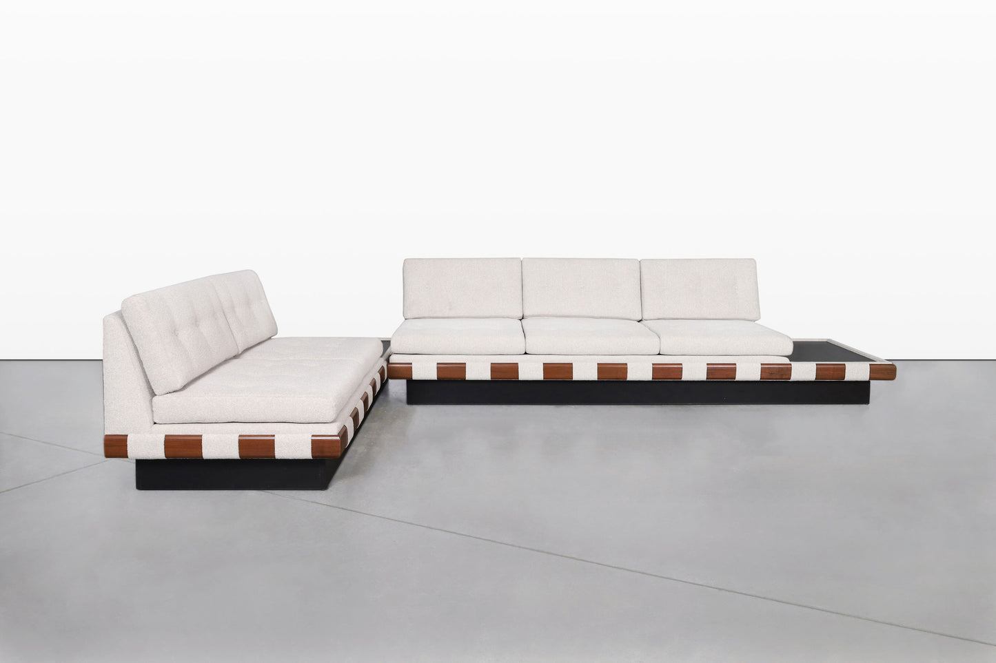 Vintage Walnut Sectional Sofa by Adrian Pearsall for Craft Associates