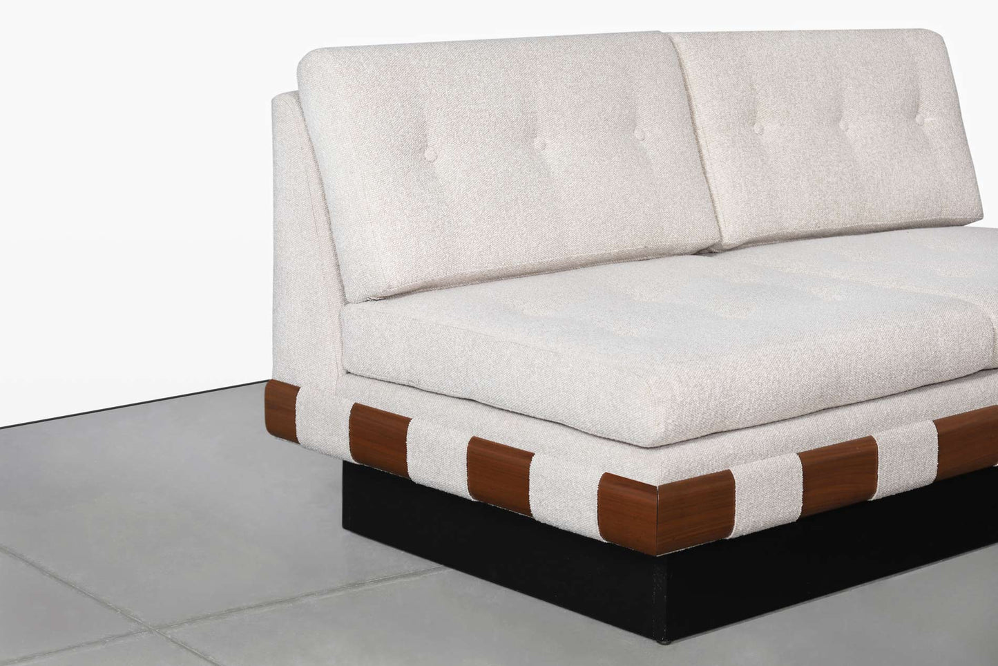 Vintage Walnut Sectional Sofa by Adrian Pearsall for Craft Associates