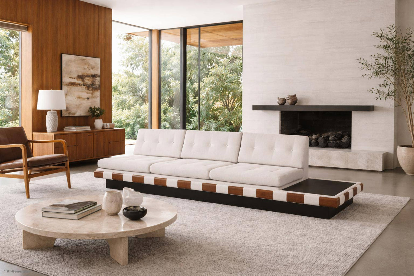 Vintage Walnut Sectional Sofa by Adrian Pearsall for Craft Associates