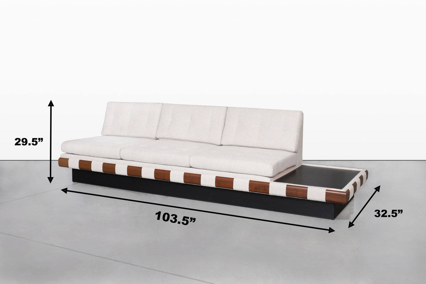 Vintage Walnut Sectional Sofa by Adrian Pearsall for Craft Associates