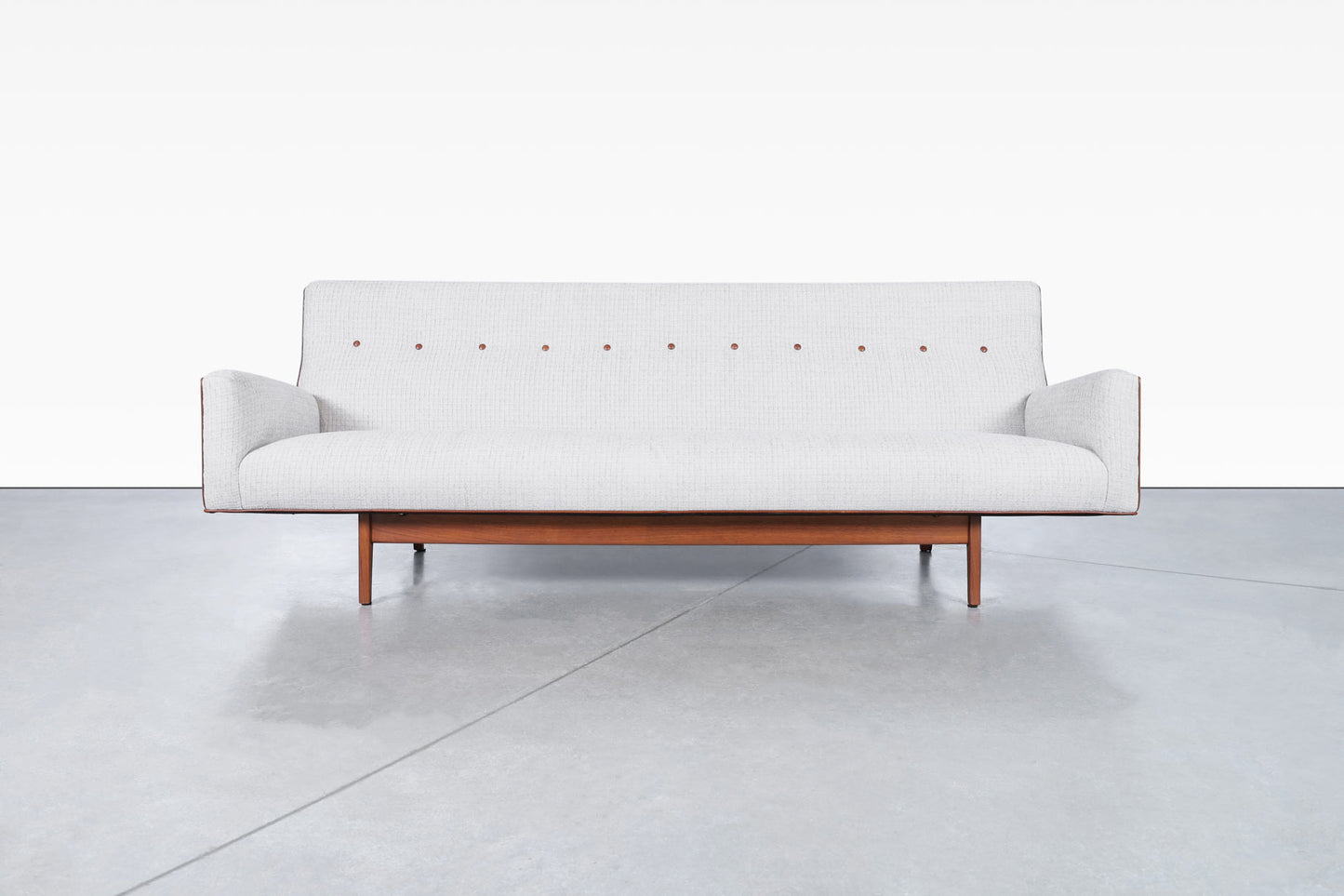 Vintage Walnut Sofa Model U-150 by Jens Risom